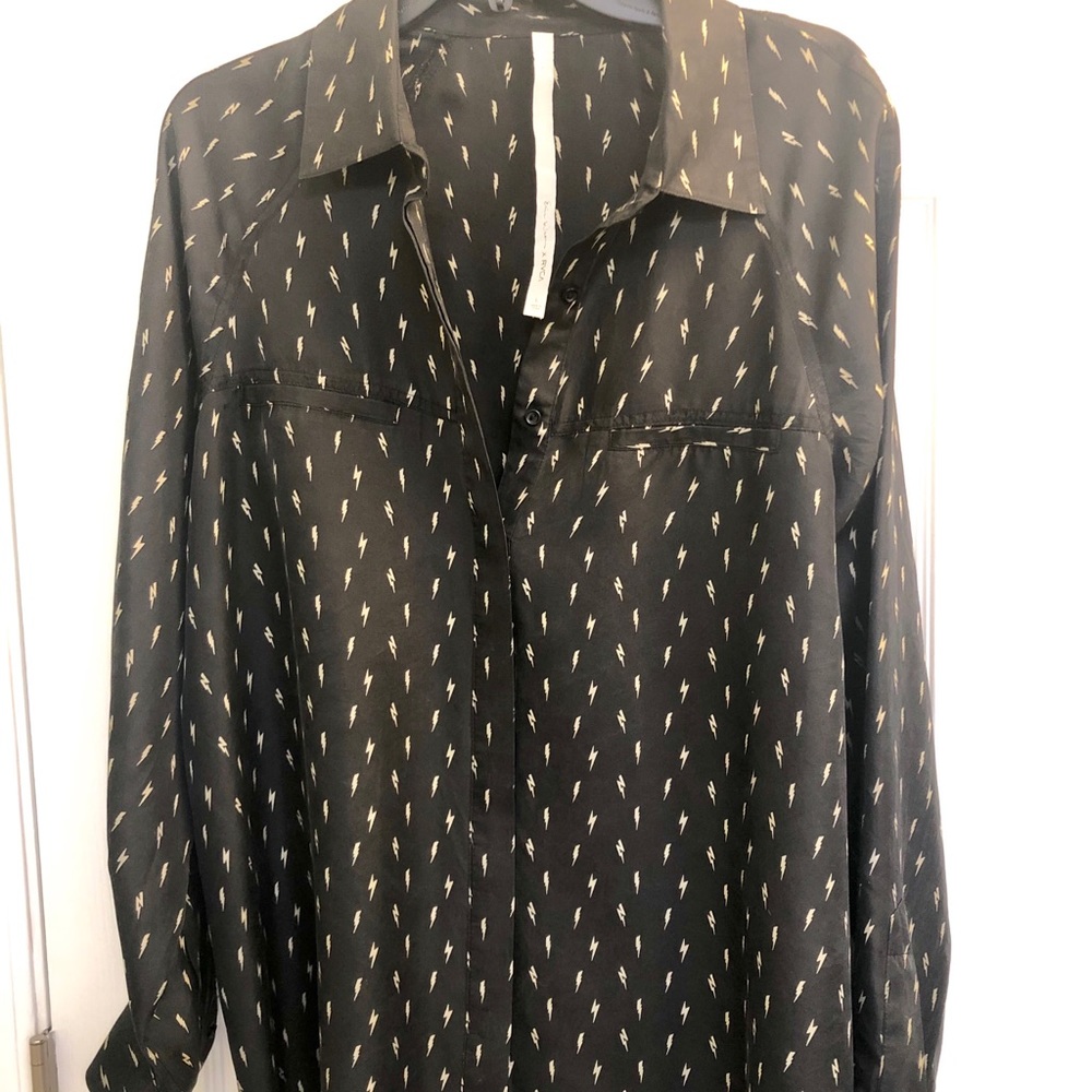 Erin Wasson for RVCA Long sleeves silk blouse